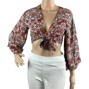RAGA Dancing in the Desert Wrap Top Size M Multicolor